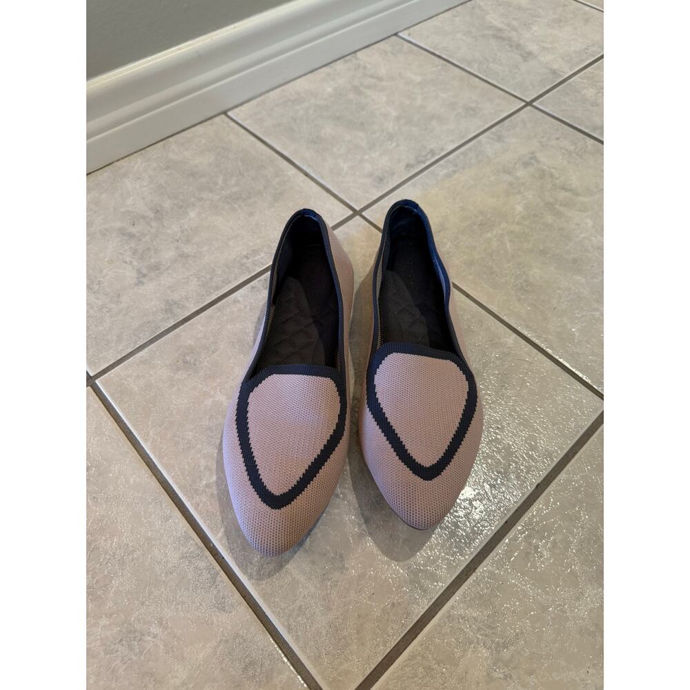 Birdies Women's Blackbird Pink Grey Slip On Fabric Knit Shoes Size 10 Flats